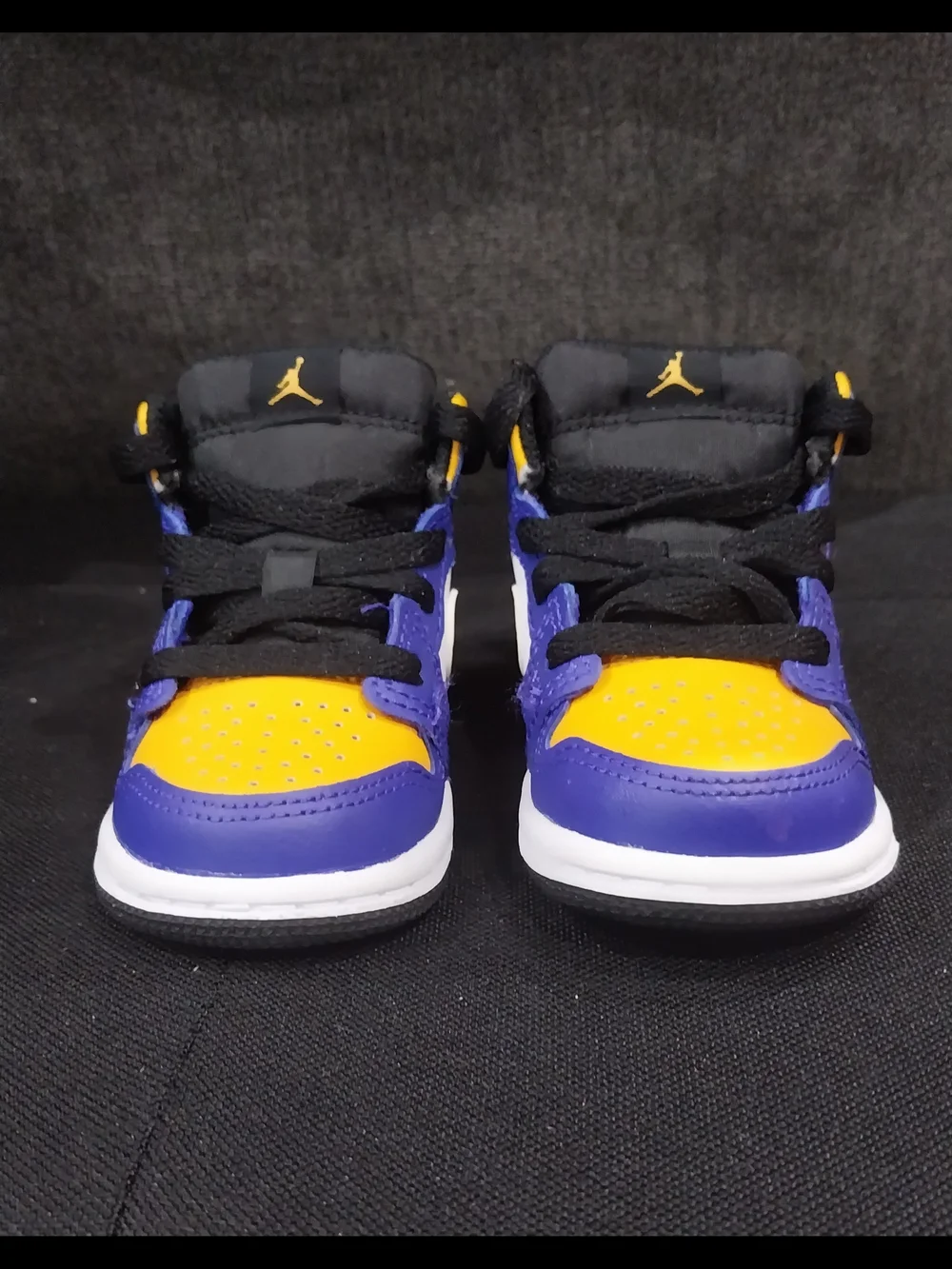 Jordan Kids' Purple & University Yellow Mid Sneakers 4c